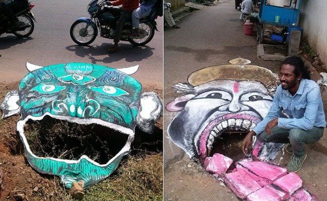 How an Artist is Changing Bengaluru Streets, One Pothole at a Time