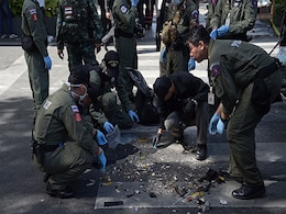 Thai Bomb Suspect Stage Re-Enactment at Crime Site Thai Bomb Suspect Stage Re-Enactment at Crime Site