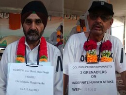 वन रैंक वन पेंशन की मांग को लेकर दो पूर्व सैनिक आमरण अनशन पर बैठे वन रैंक वन पेंशन की मांग को लेकर दो पूर्व सैनिक आमरण अनशन पर बैठे