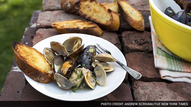 Smoky, Juicy Mussels and Clams Pop on the Grill