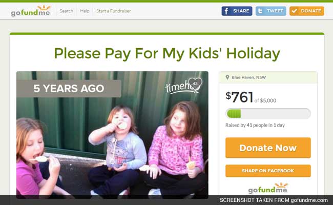 Australian Father Asks Politicians To Fund Holiday, Public Step In