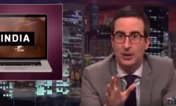 604px x 365px - John Oliver's Advice on Porn to India has him Trending