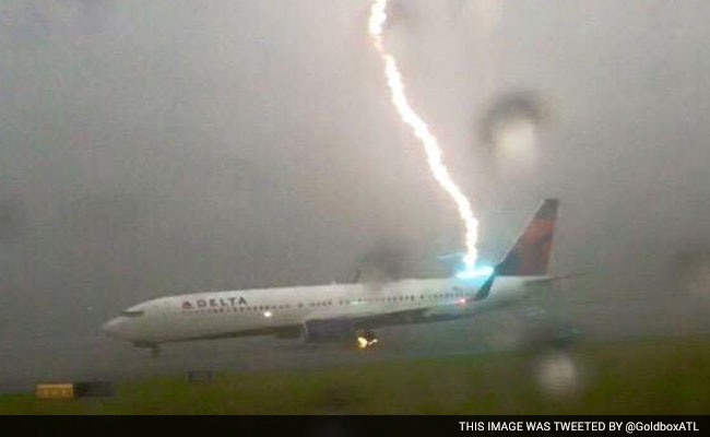 Caught on Camera: Scary Moment When Lightning Strikes Plane