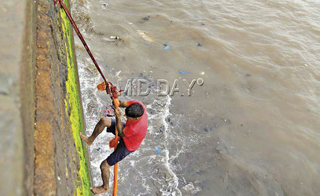 Locals Fish Out Mystery Cash Floating in Sea Near Gateway of India