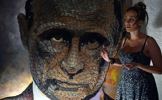 'Face of War': Ukraine Artist Creates Putin Portrait With Bullet Shells