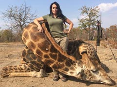 Now, US Huntress Poses With Dead Giraffe, Creates Social Media Furore