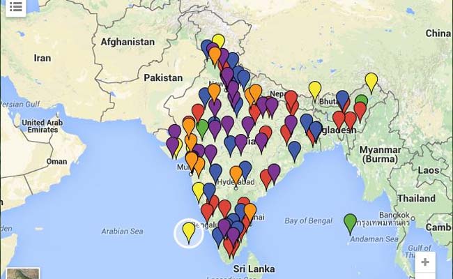 Interactive Map of Cities Chosen by Centre for Smart Cities Mission