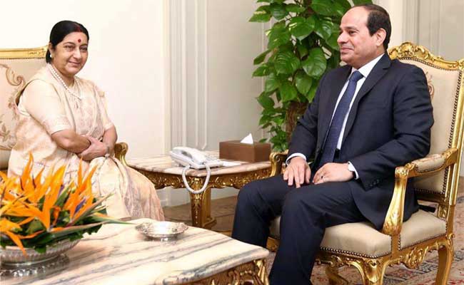 India Committed to Comprehensive Fight Against Terror: Sushma Swaraj in Egypt