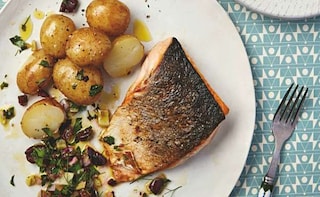 Thomasina Miers' Recipes for Sicilian-Style Sea Trout, and Pickled Beetroot Salad