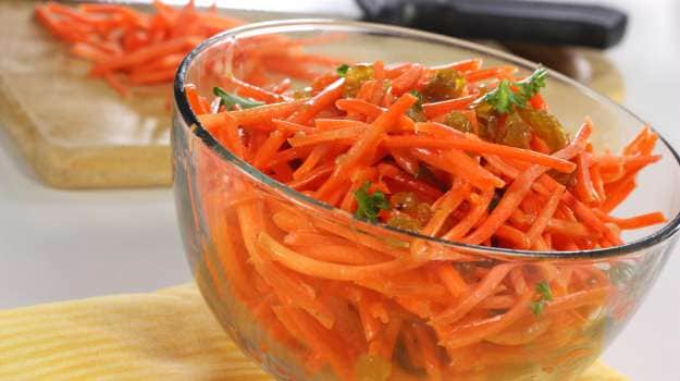 Carrot Salad with Black Grape Dressing 