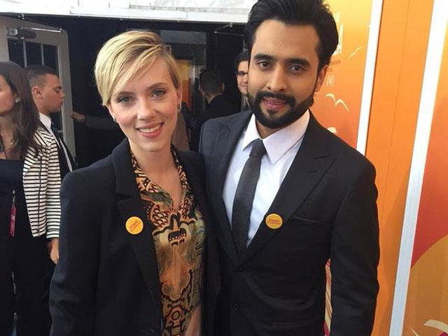 Jackky Bhagnani Meets Scarlett at <i>He Named Me Malala</i> Premiere