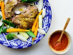 A Steamed Lamb Shoulder, Moroccan Style