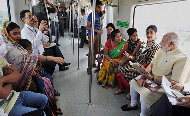 Helicopter? Forget it. PM Modi Takes the Metro