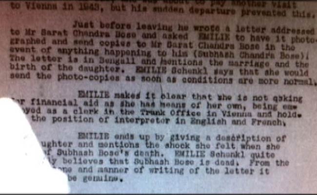 नेताजी सुभाष चंद्र बोस की मौत का रहस्य खोलती है उनकी पत्नी एमिलि शेंकल की यह चिट्ठी?