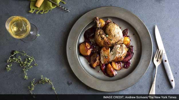 Roast Chicken With Plums Gets a Touch of Spice for Rosh Hashana