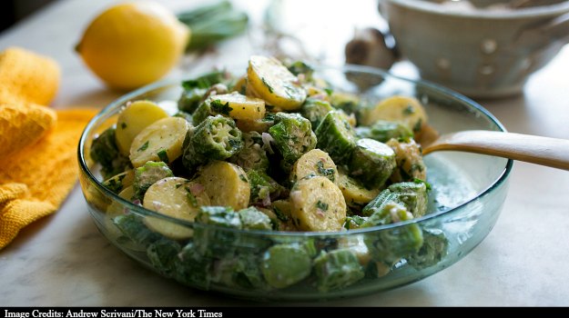 Okra Helps Dress Up Potato Salad