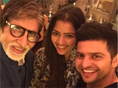 सदी के महानायक अमिताभ बच्चन से मिलने पहुंचे सुरेश रैना, खींची सेल्फी