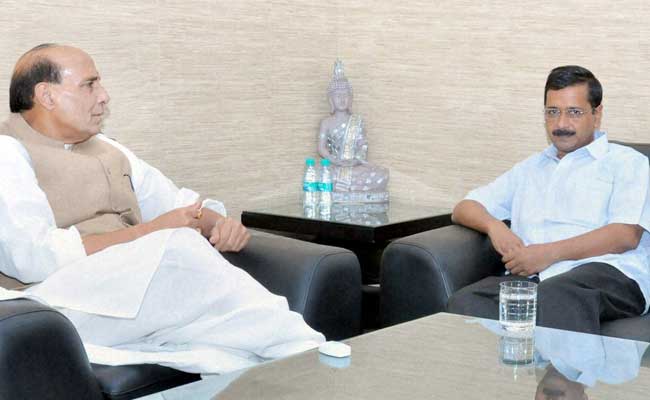 Arvind Kejriwal, Manish Sisodia Meet Home Minister Rajnath Singh