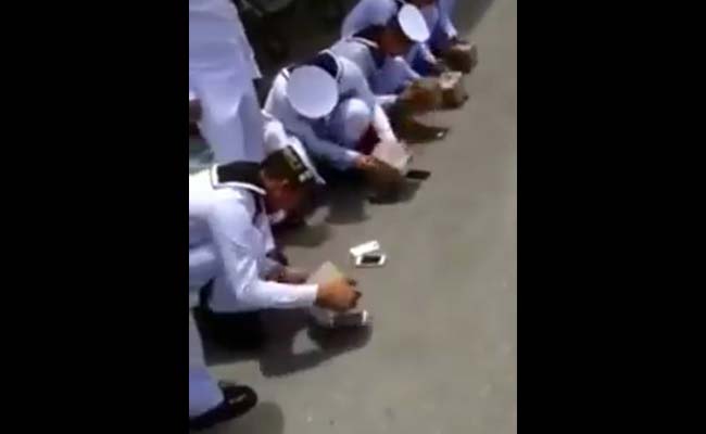 Viral Now: Thai Navy Trainees Made to Crush their Phones as Punishment