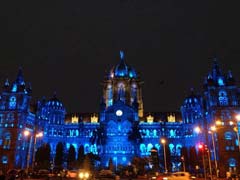 Mumbai CST Turns Blue for United Nations' 70th Anniversary