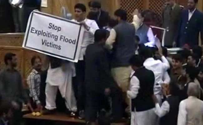 Chaos in Jammu and Kashmir Assembly Over Beef, Flood Relief