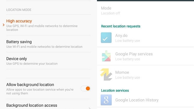 locationmode android