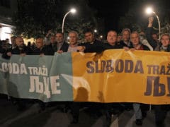 Montenegro Police Tear Gas Opposition Protesters