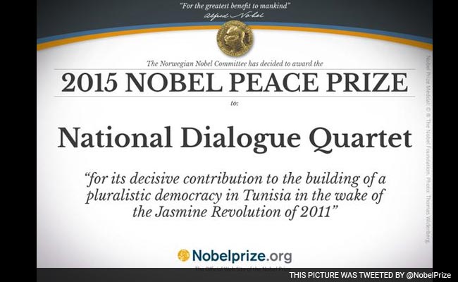Nobel Peace Prize Awarded to Tunisian National Dialogue Quartet