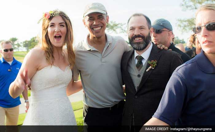 President Barack Obama Crashes California Wedding