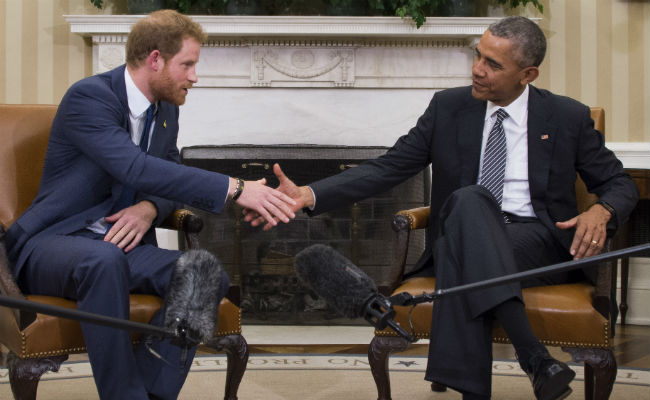 Britain's Prince Harry Meets Obamas, Promotes Invictus Games