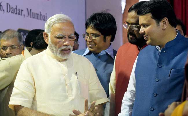 PM Narendra Modi Lays Foundation Stone of Ambedkar Memorial in Mumbai