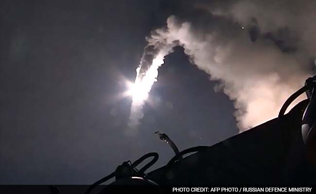 Russia Warships Fire Cruise Missiles to Back Syrian Army Offensive