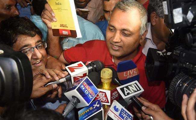 Day After Bail, Somnath Bharti Meets Delhi Chief Minister Arvind Kejriwal