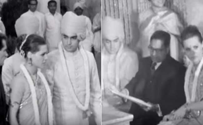 Rare, Black and White Footage of Sonia-Rajiv Gandhi's Wedding