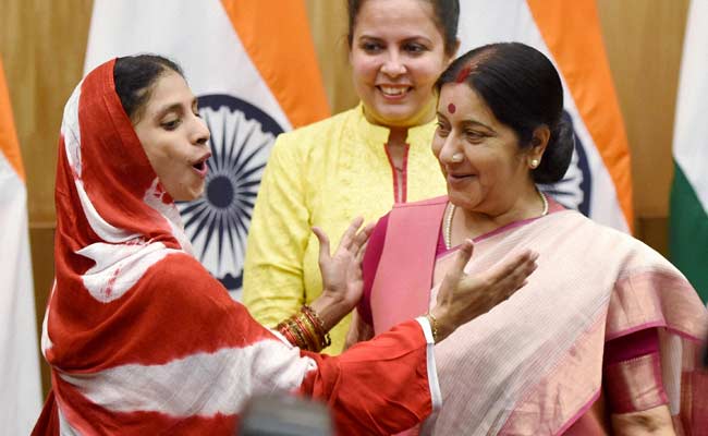 Foreign Minister Sushma Swaraj Thanks Pakistan After Geeta's Return