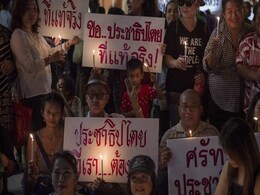 Thailand Anti-Coup Activists Mark Student Crackdown Anniversary Thailand Anti-Coup Activists Mark Student Crackdown Anniversary