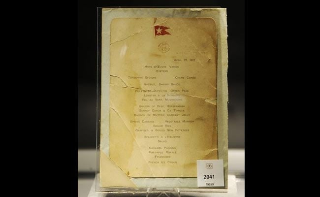 Titanic's Last Lunch Menu Sells For $88,000 at Auction