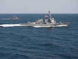 US Warship Sails Within 12 Miles Of Chinese-Built Island In South China Sea US Warship Sails Within 12 Miles Of Chinese-Built Island In South China Sea