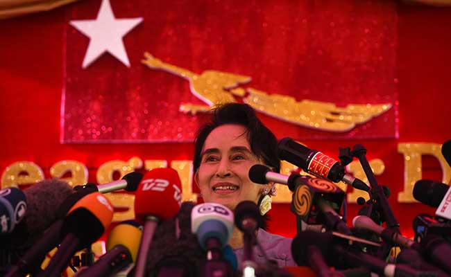 Myanmar's Aung San Suu Kyi Says Will Be Above President in New Government