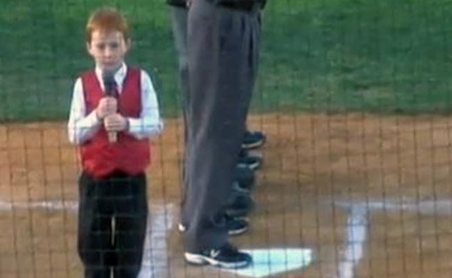 Kid Gets Hiccups While Singing Australian Anthem