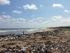 Heavy Rains Flood Chennai Beaches With Garbage