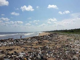 Heavy Rains Flood Chennai Beaches With Garbage Heavy Rains Flood Chennai Beaches With Garbage