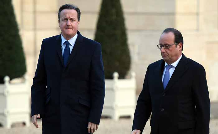 Francois Hollande, David Cameron Visit Paris Concert Hall That Was Attacked