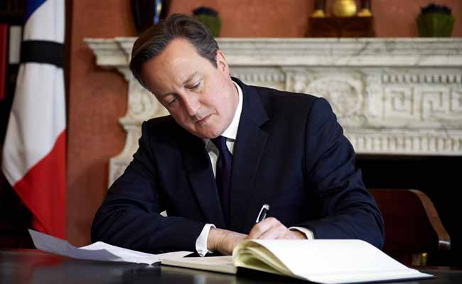 UK Prime Minister Signs Paris Attacks Book of Condolences