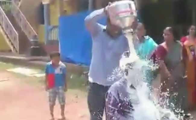 Congress, BJP Spar Over Goa Municipal Councillor's Milk Bath