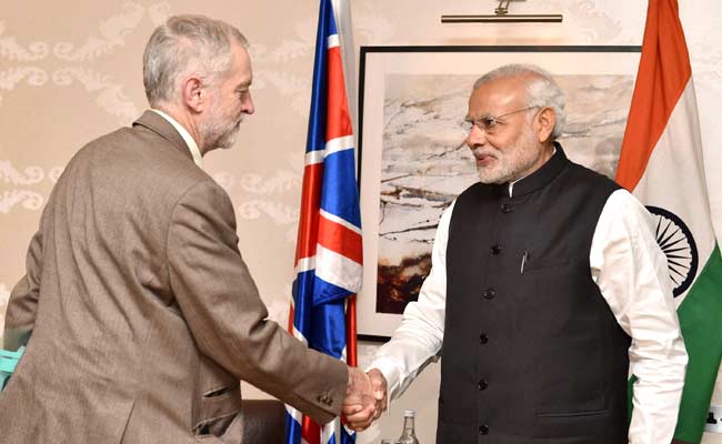Labour Party Leader Jeremy Corbyn Meets Prime Minister Narendra Modi