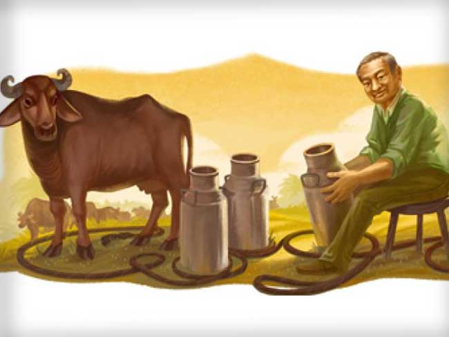 नेशनल मिल्क डे पर गूगल डूडल का डॉ. कुरियन को सलाम