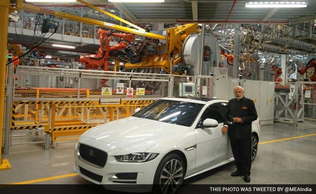 Driven in Jaguar, PM Modi Visits Tata's Land Rover Plant in UK