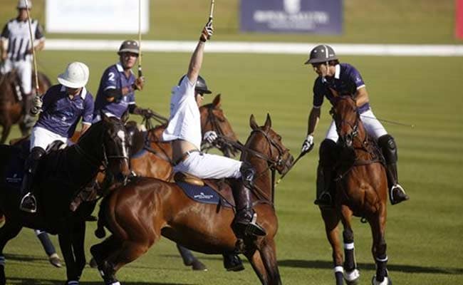 Prince Harry Falls From Polo Pony at Charity Match in South Africa
