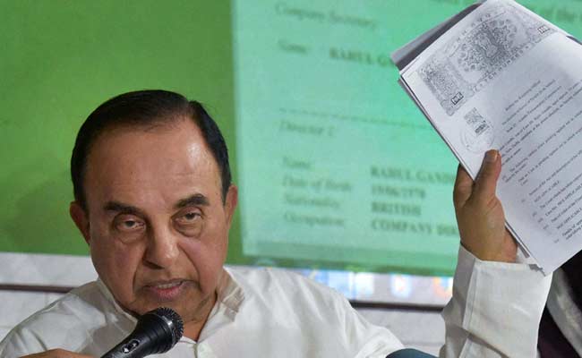 Subramanian Swamy Demands Probe Into Transfer Of Shares In National Herald